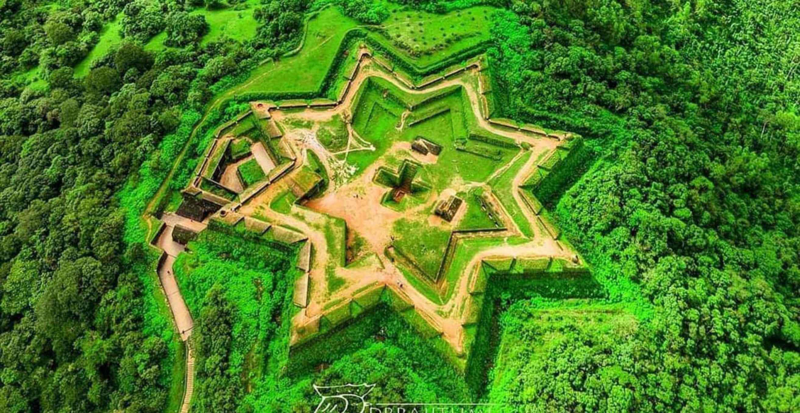 Aerial view of Manjarabad Fort