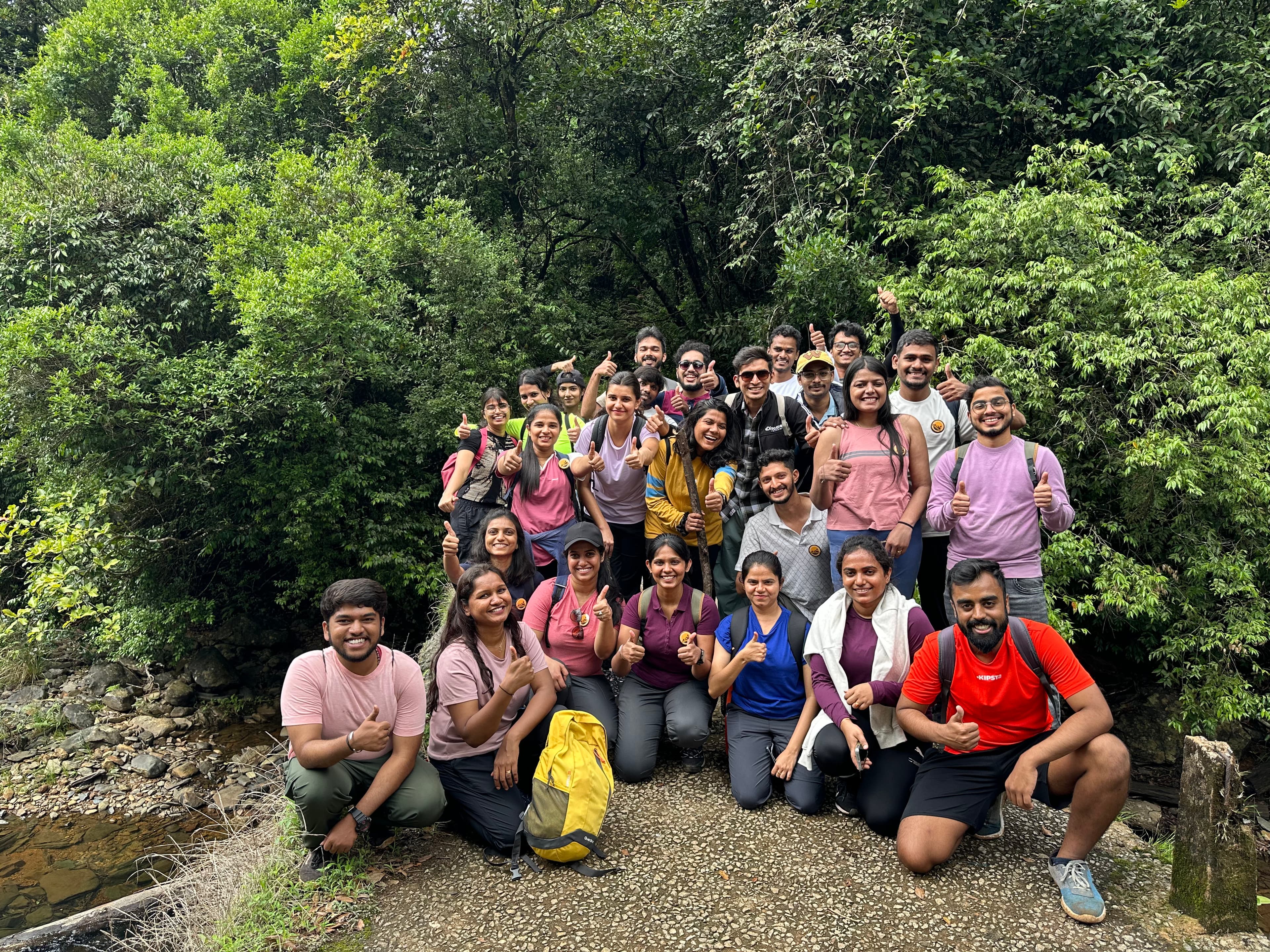 Group trekking to Kurinjal peak