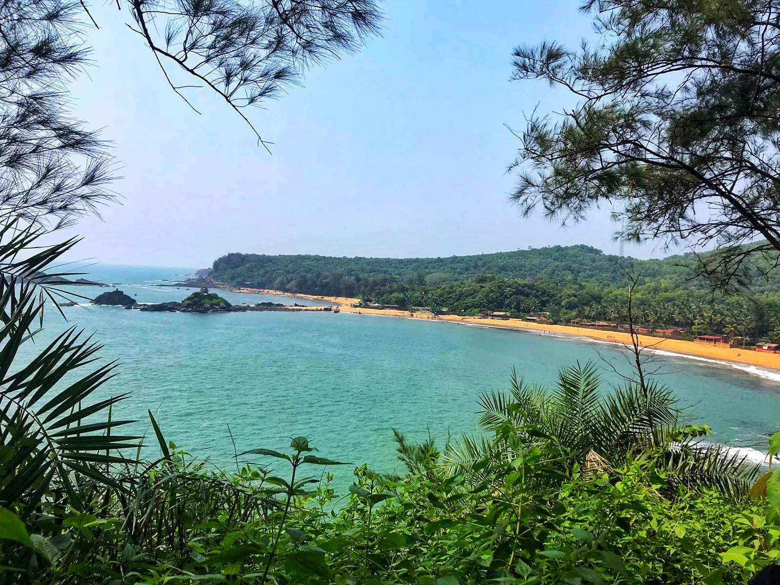 Om Beach view during Gokarna Beach Trek