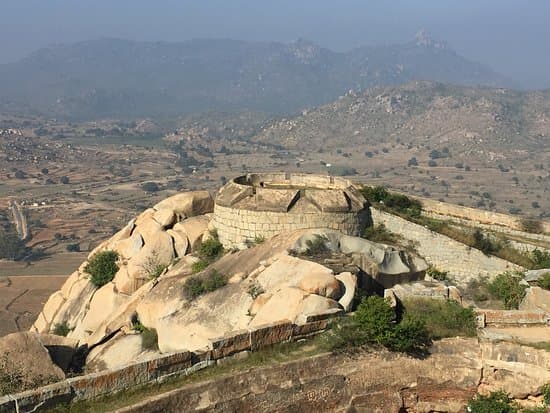 Gudibande Fort perched on rocky terrain