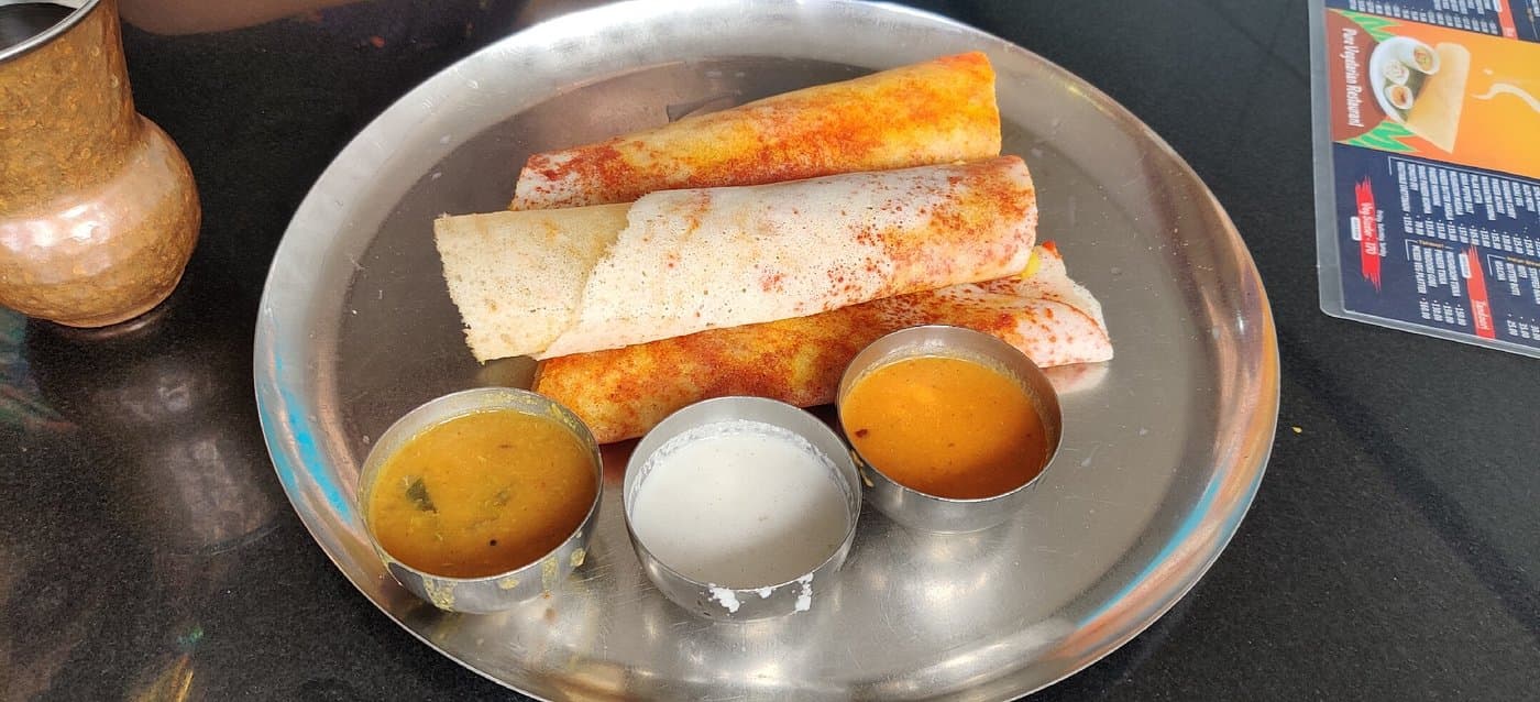 Masala Dosa being server