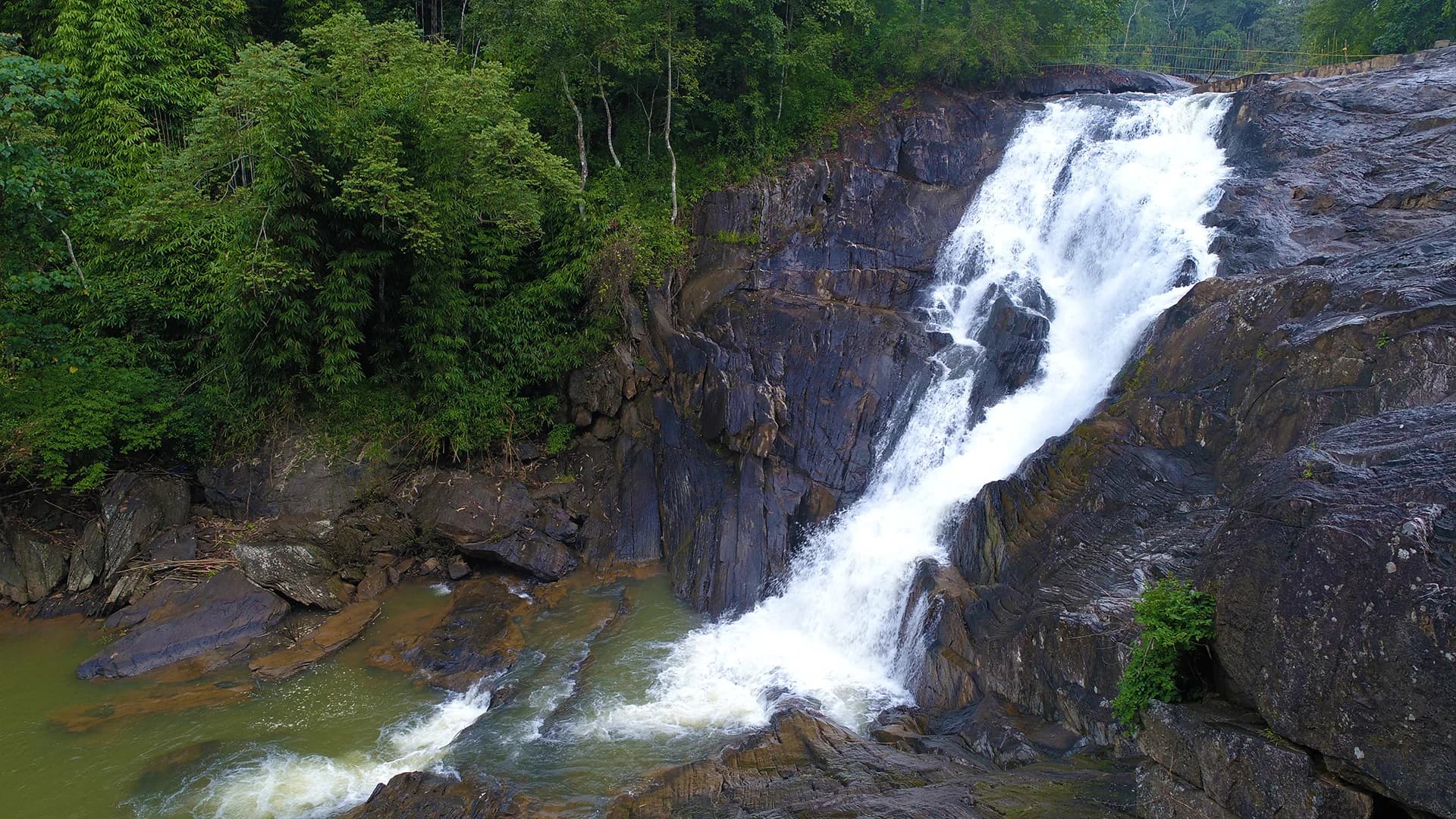 View of Kanthanpara Waterfalls