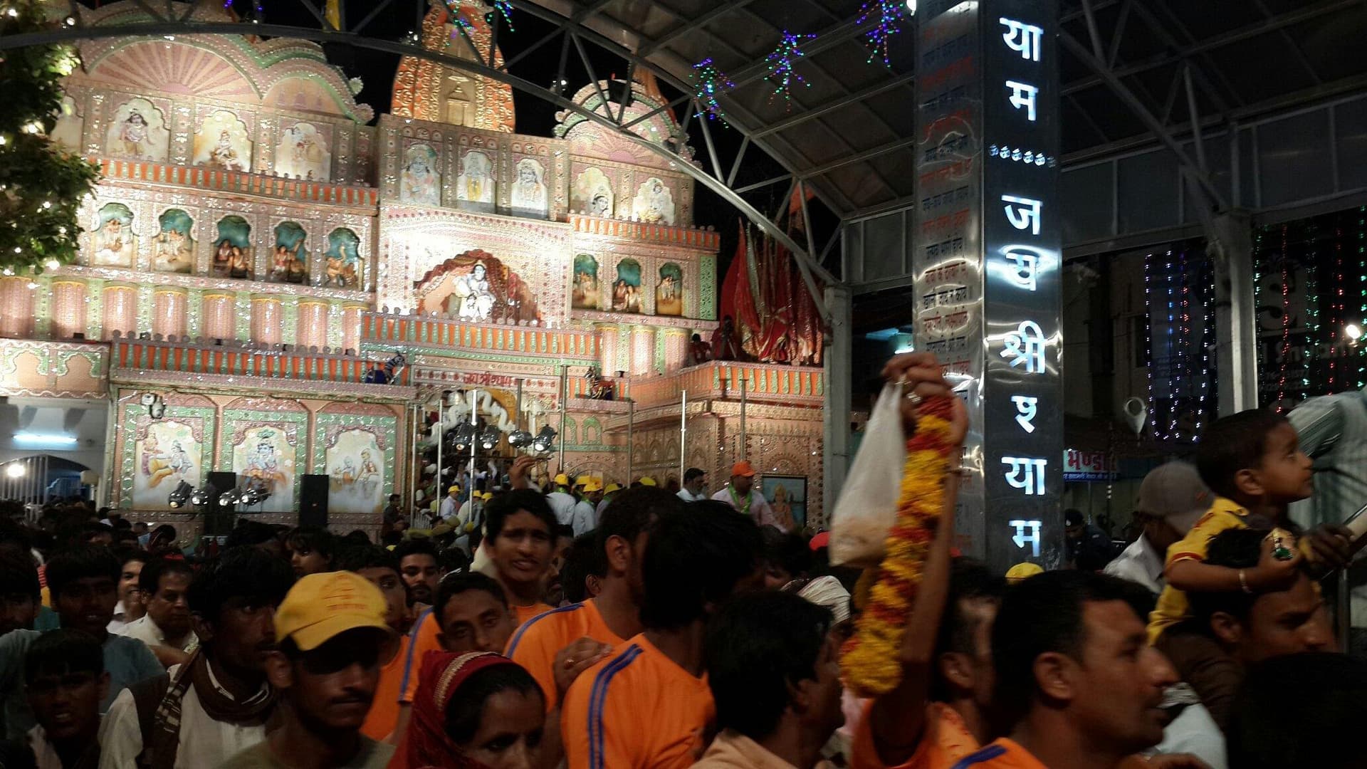 Khatushyamji Mandir at night