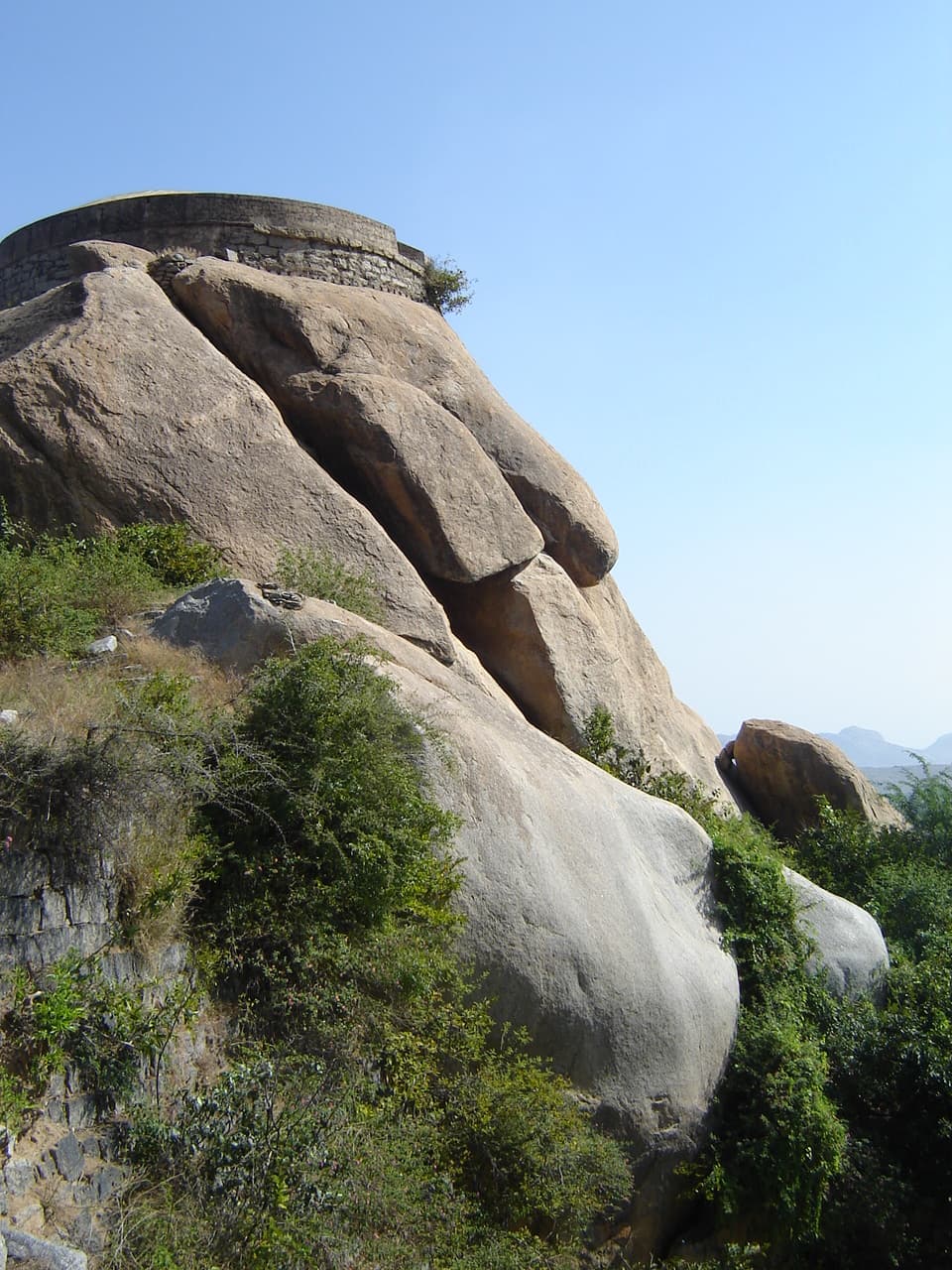 Rugged steps to Madhugiri Fort