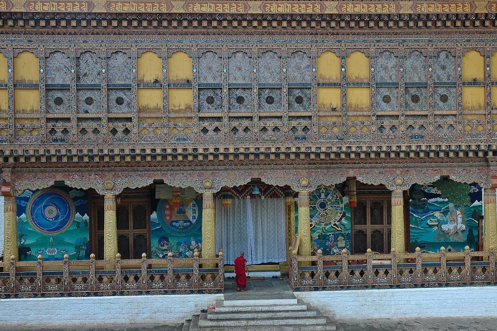 Prayer hall entrance in Monastery