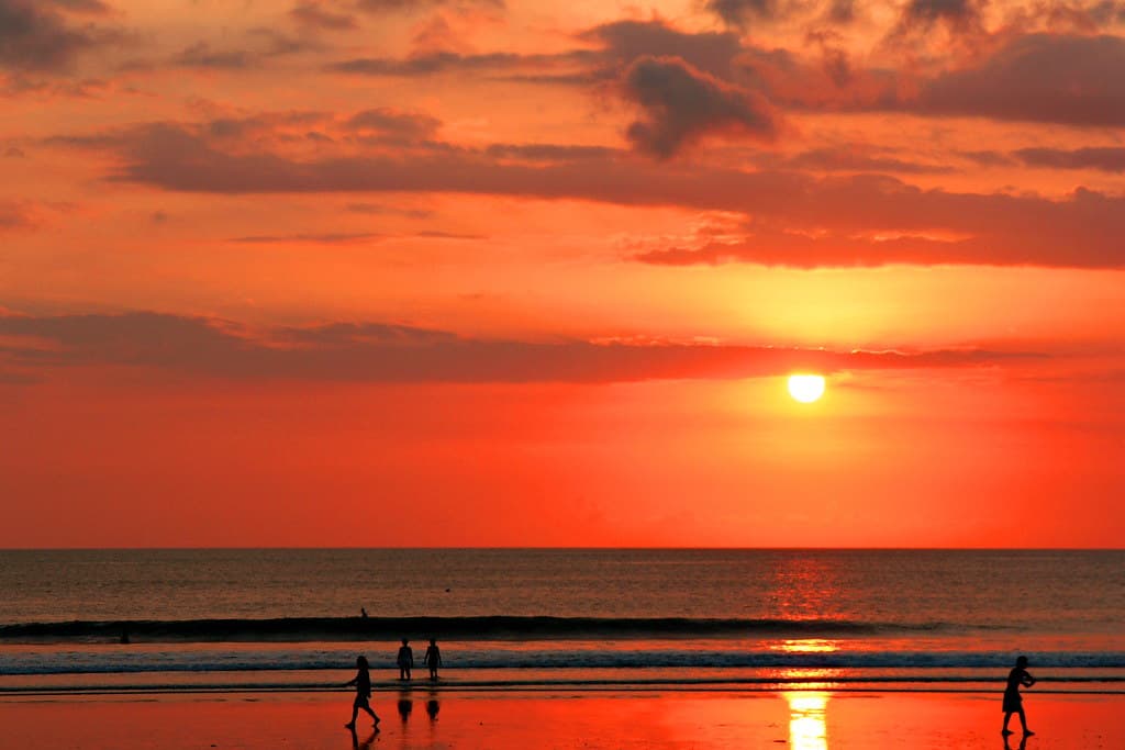 Sunset view from Bali Beach