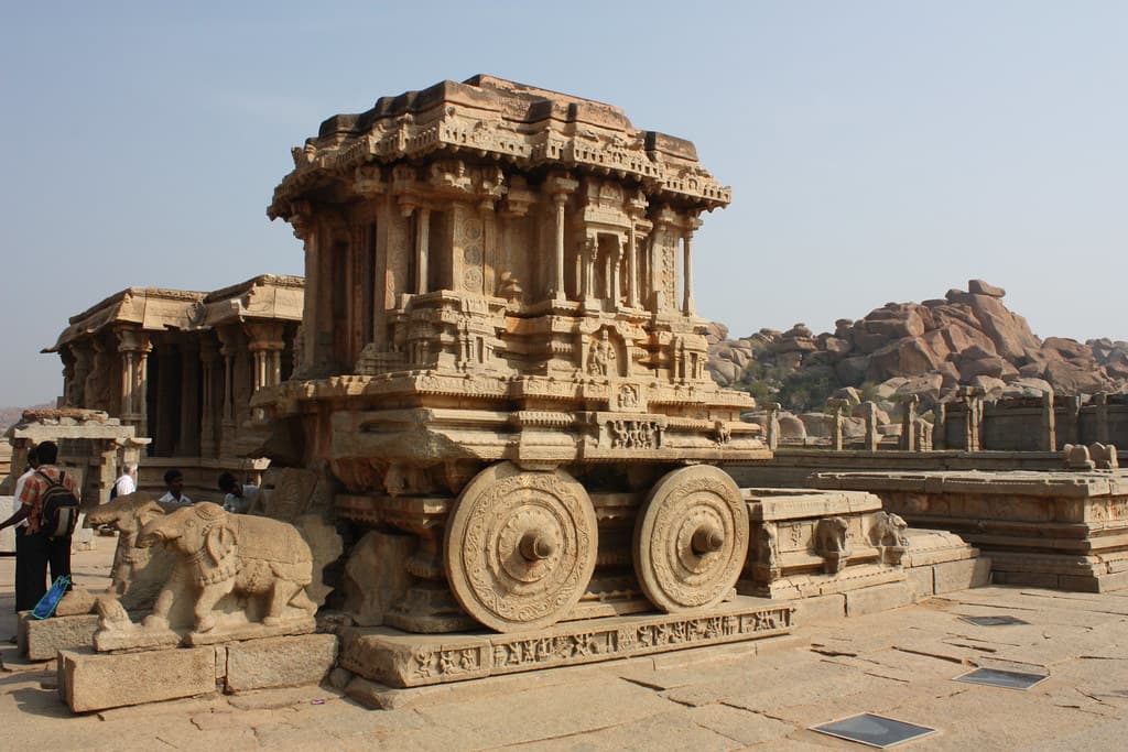 View of stone chariot