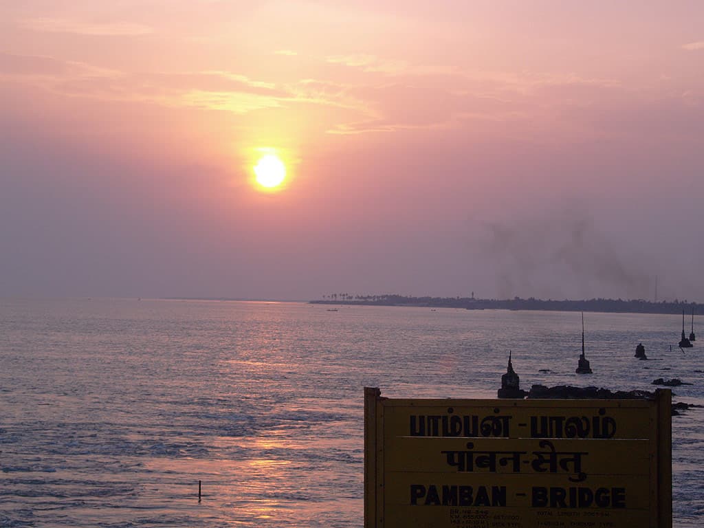 Sun rise view in Rameswaram