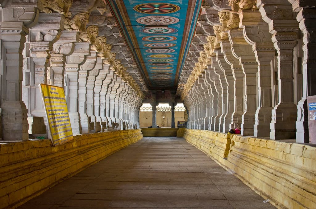 Intricate architecture designs in Temples of Rameswaram