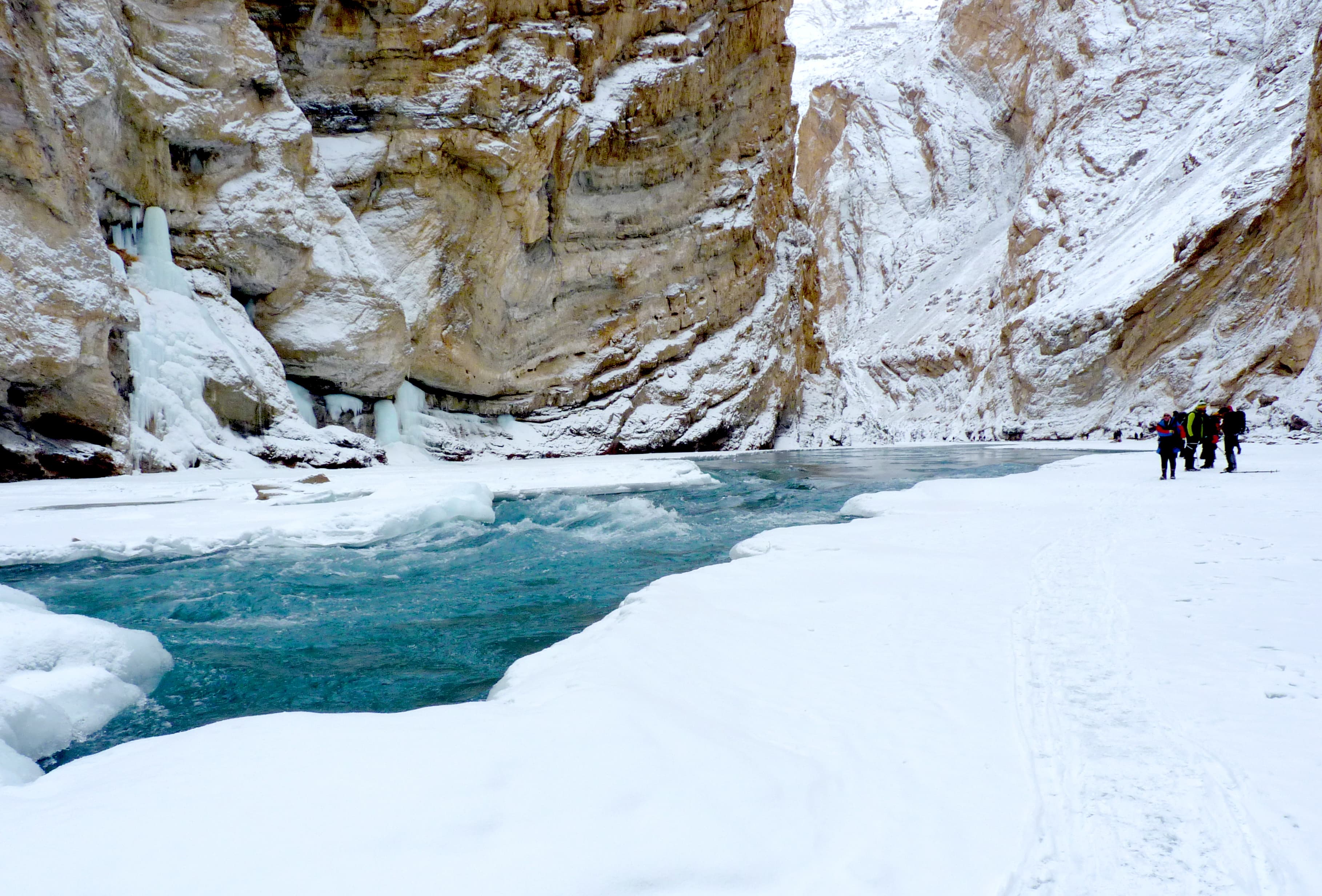 Trekking across icy landscapes on the Chadar Trek