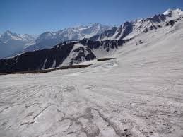 Snow-covered peaks on the Sar Pass Trek