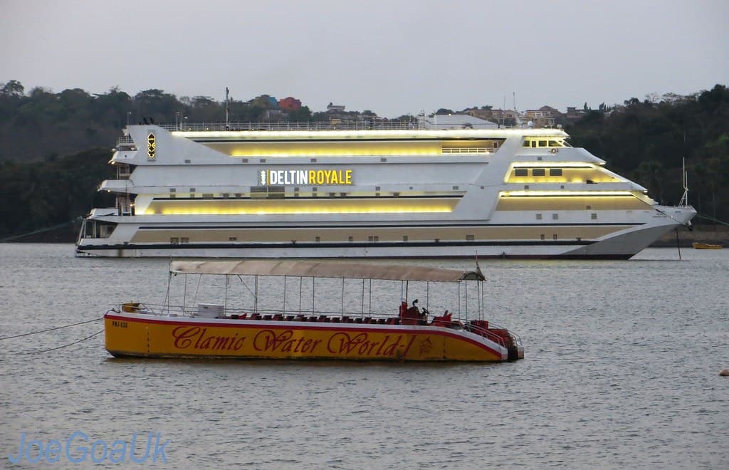 A view of the casino cruise gliding through the water.