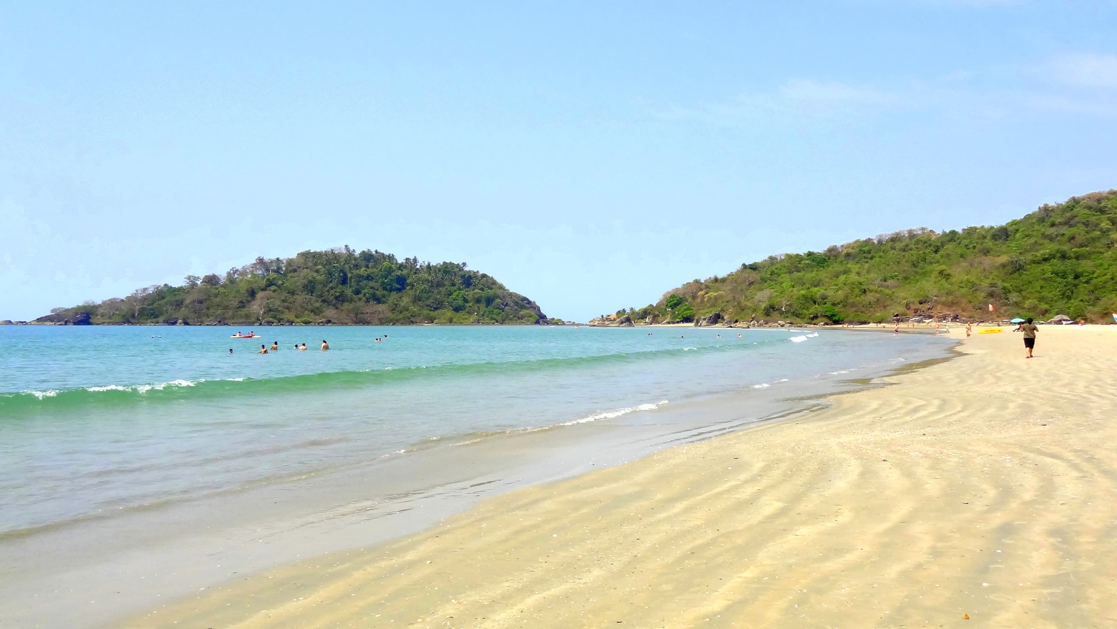 Mid-day view of Goa beach