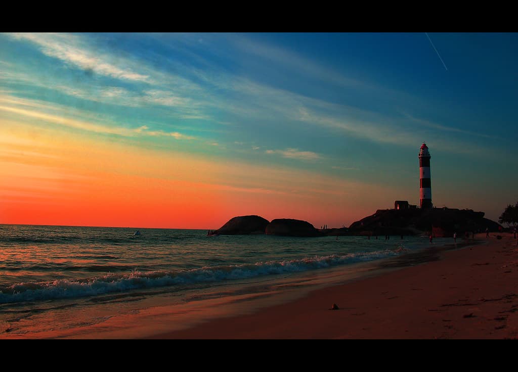 Sunset view from the beaches in Mangalore