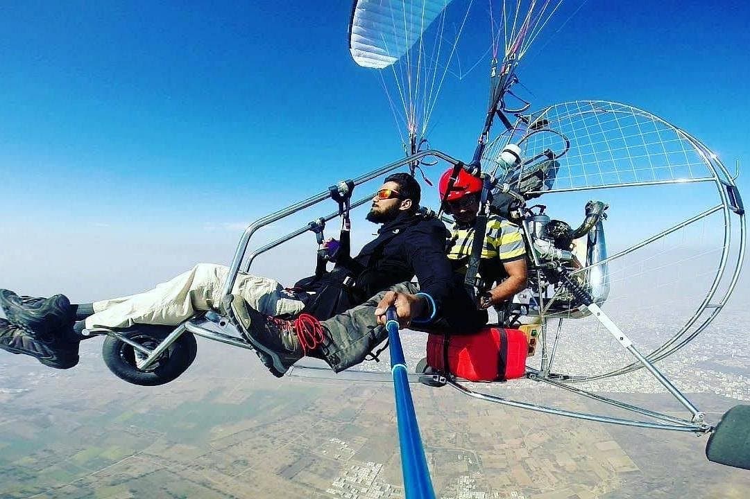 Paramotoring over Bangalore skyline