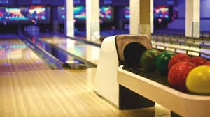 Colorful bowling lanes in Bangalore