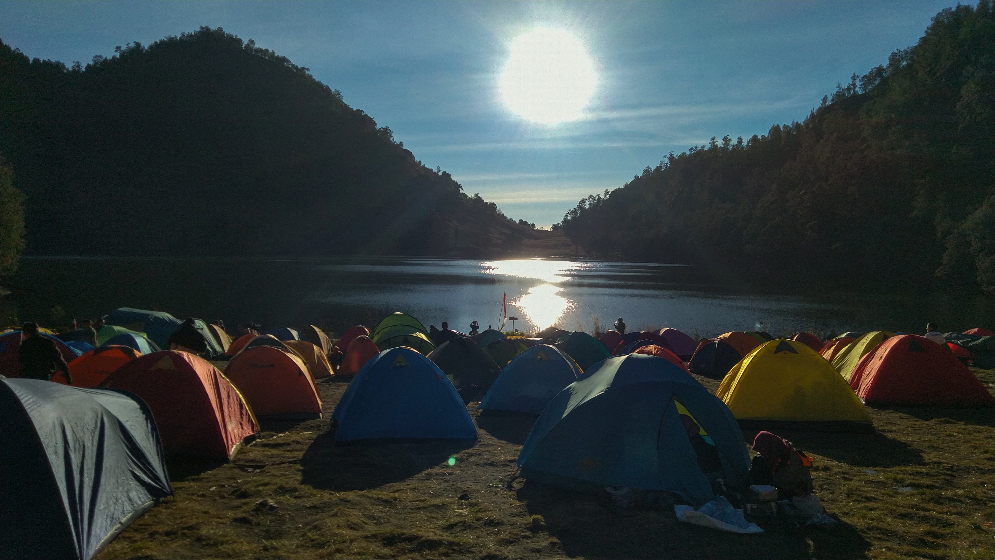 Peaceful lakeside camping experience