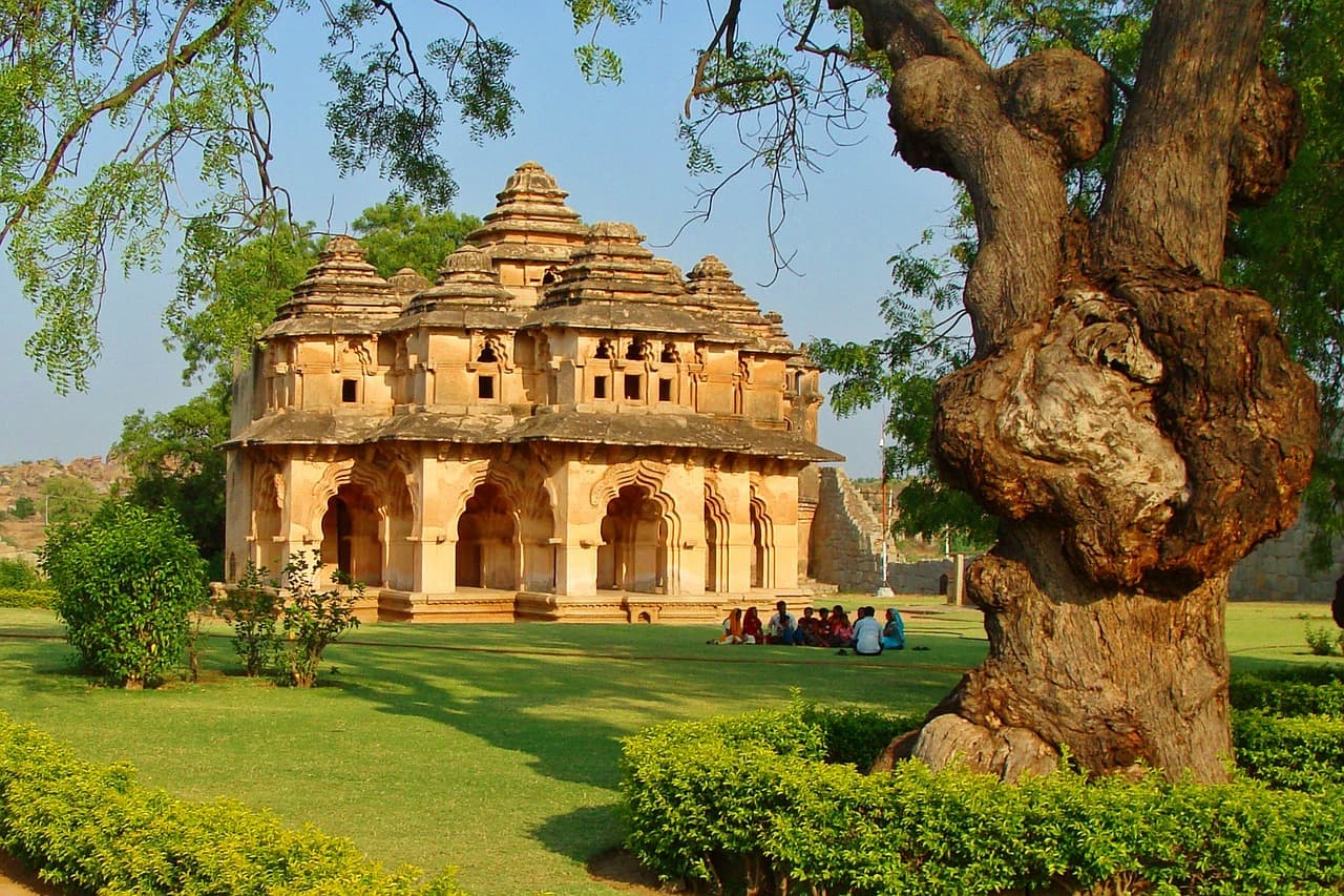 View of Lotus Mahal in Hampi