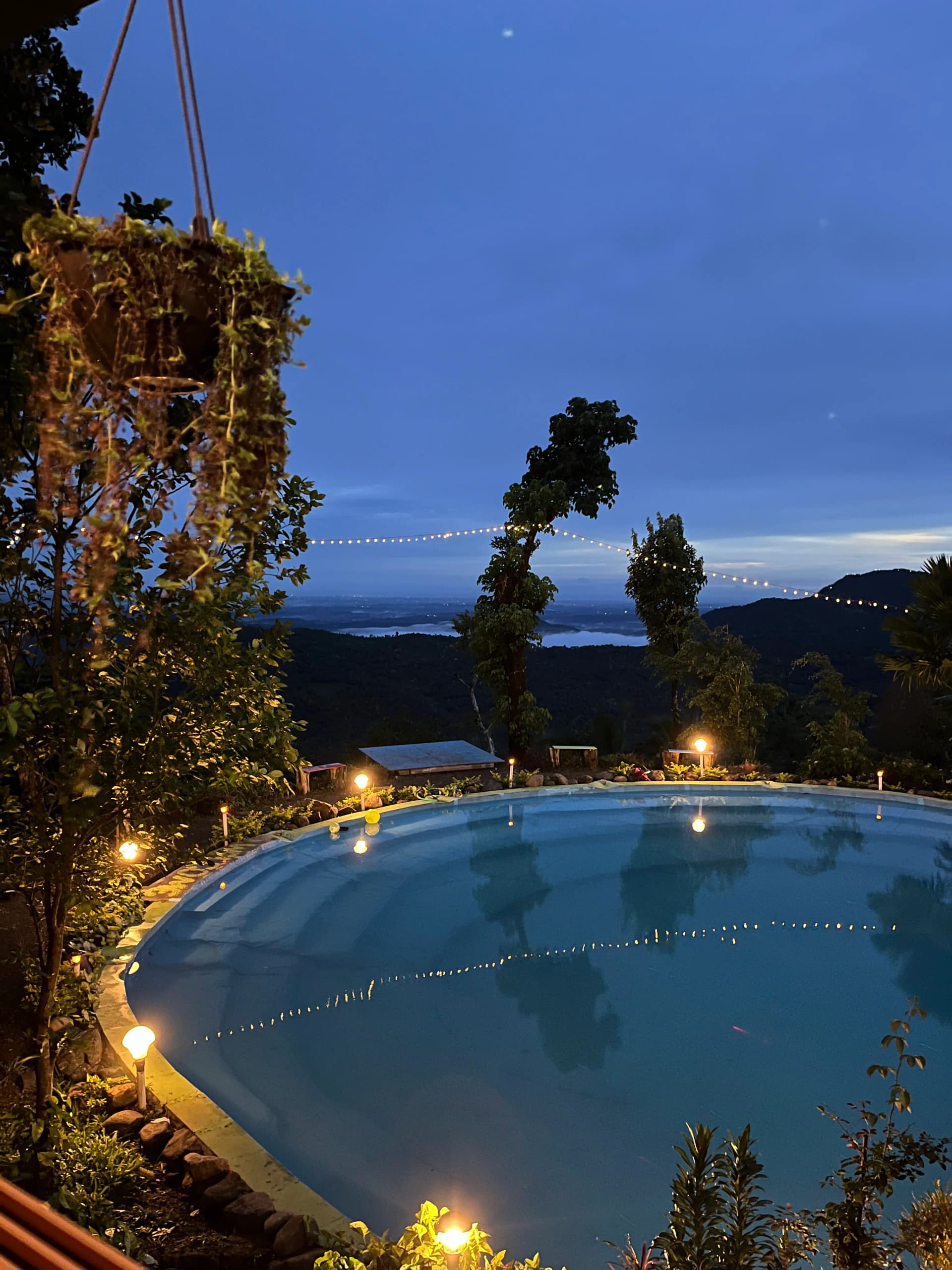 Sunset Harmony: Paithalmala Trek with Mountain Pool Scenery