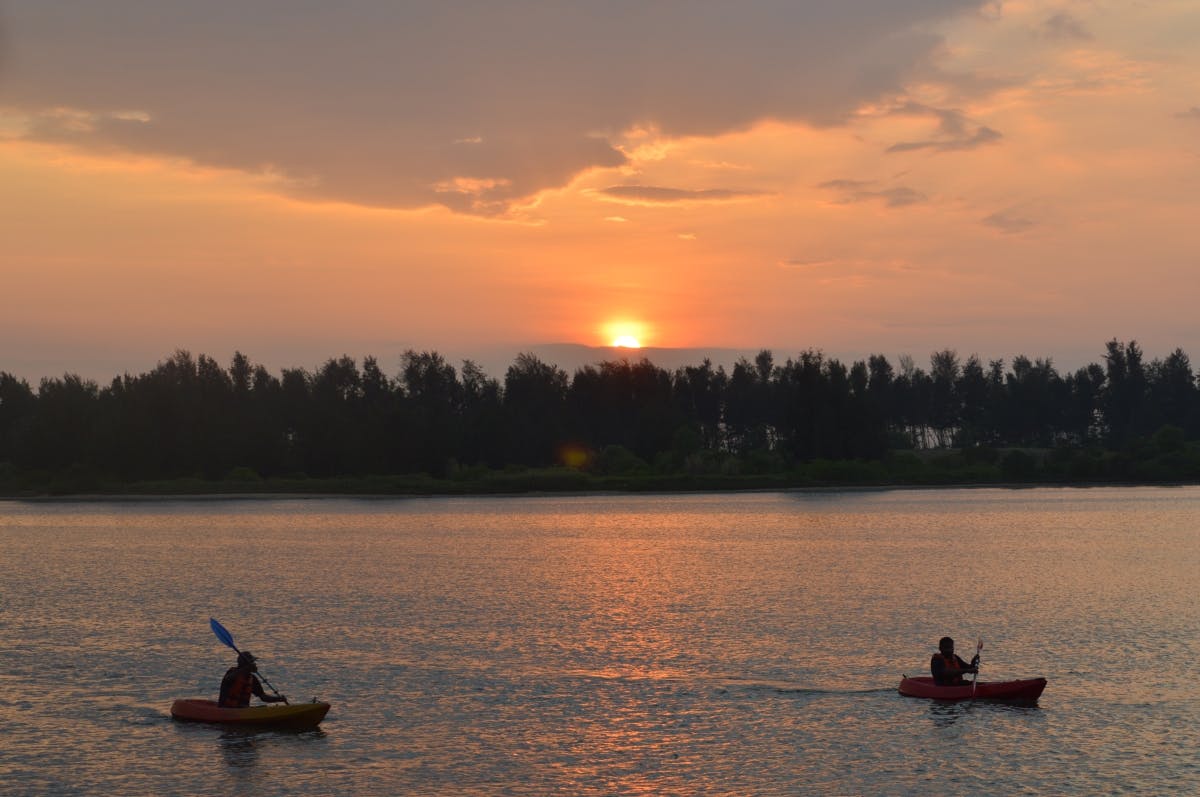 Sunset view from beach in Mangalore