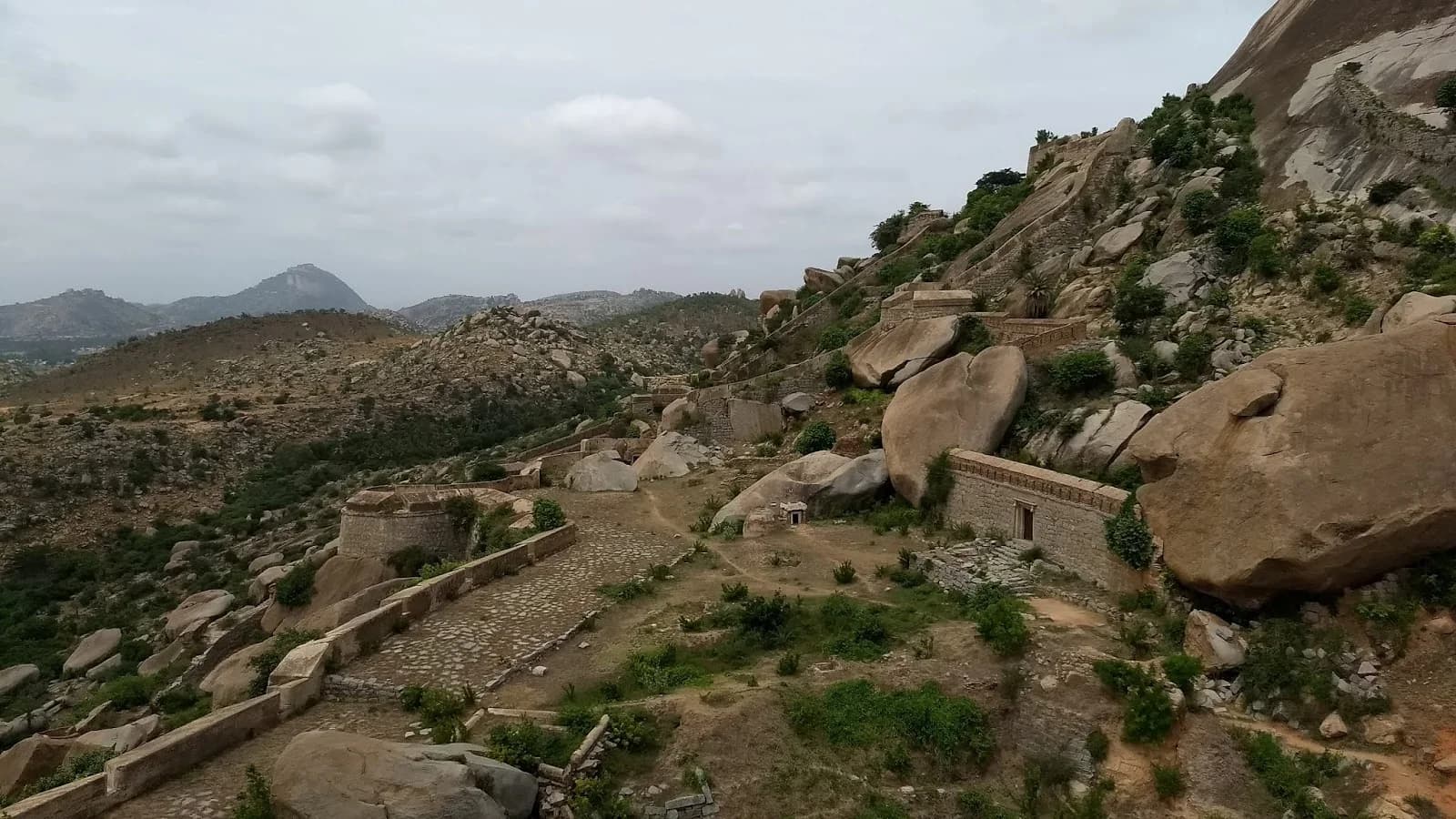 Madhugiri Fort atop a monolithic rock