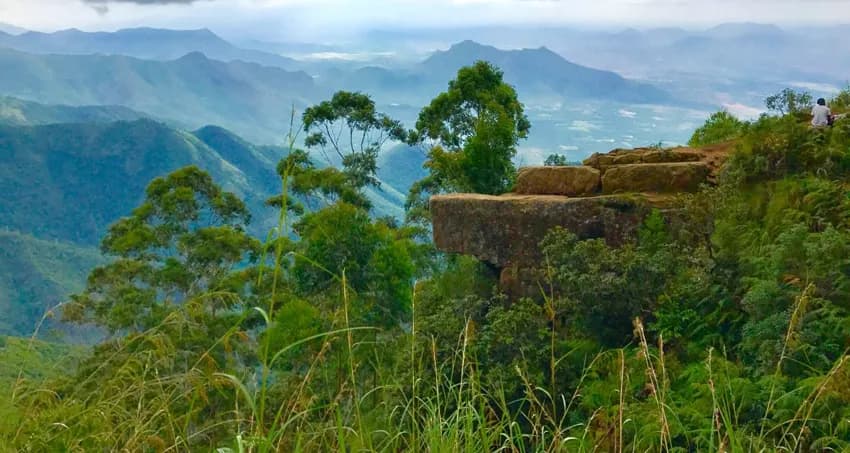 Picturesque Landscape: Aerial View from Vellagavi Trek Summit