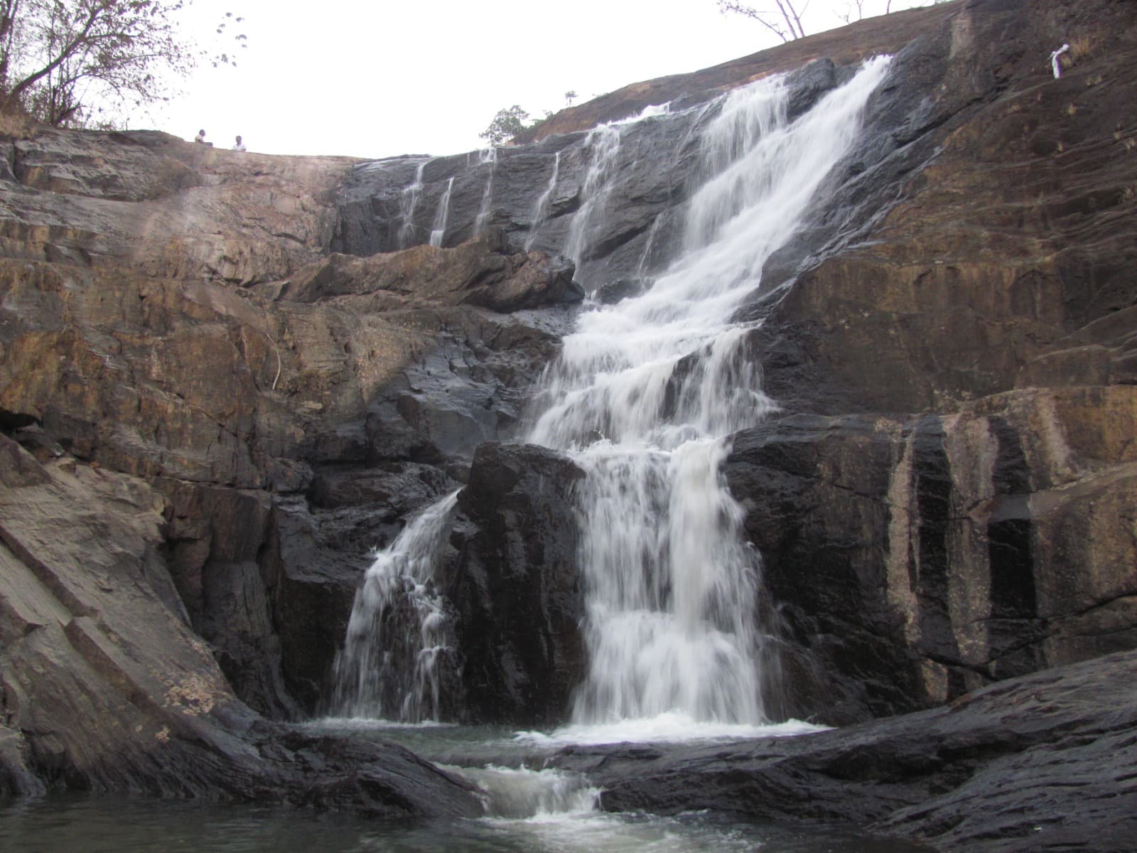 A view of the Kanthanpara Waterfalls, Wayanad