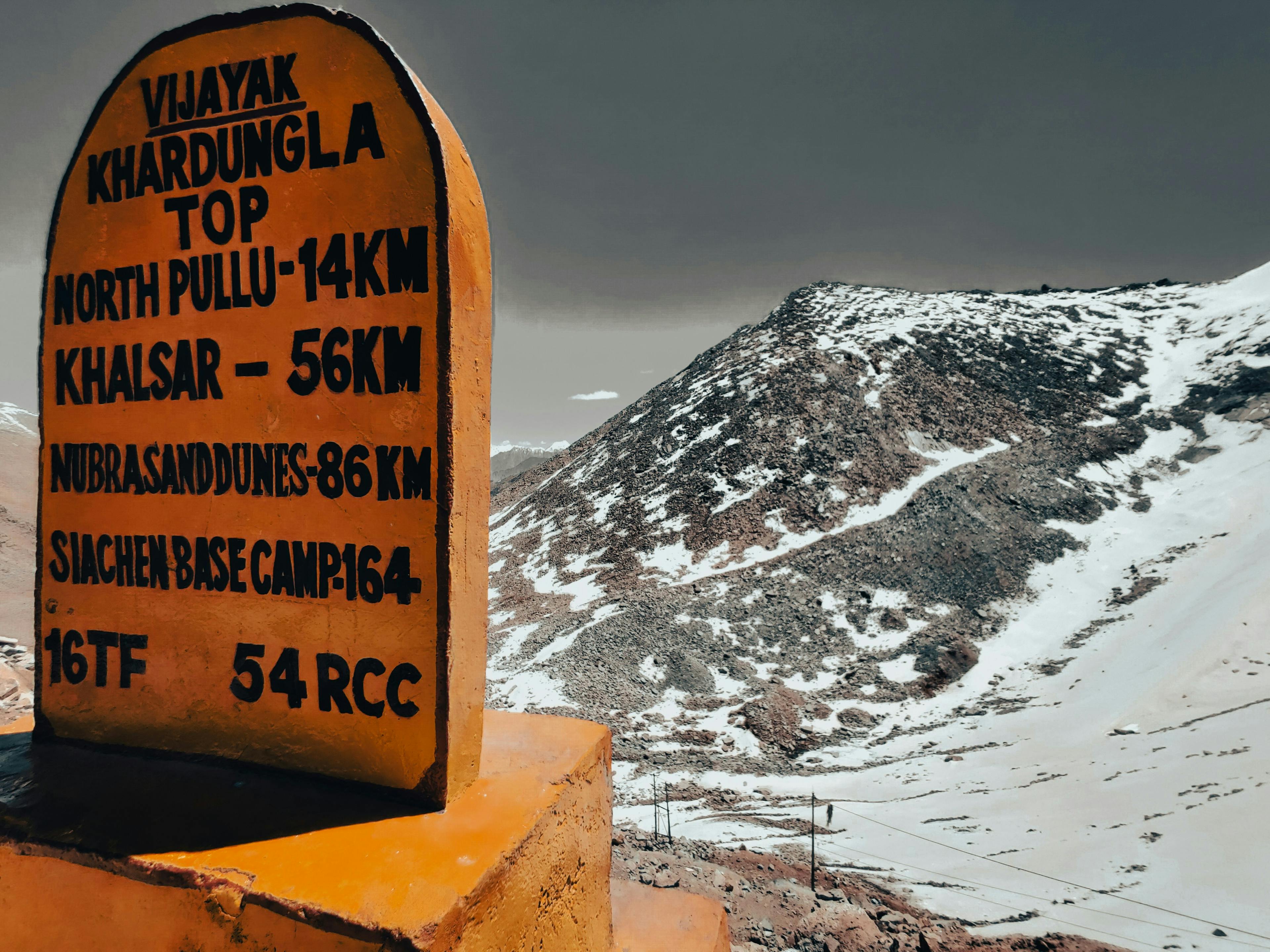 One of the highest motorable passes in the world - Khardung La, Ladakh, India