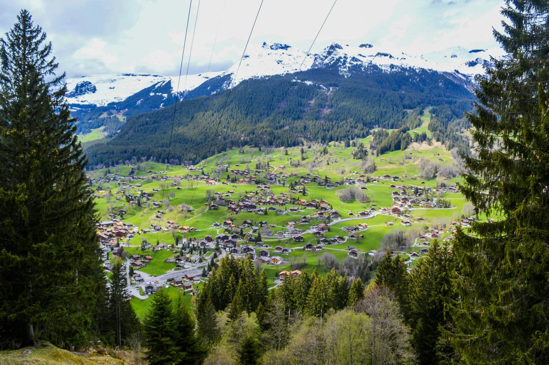 Aerial view of Jispa village