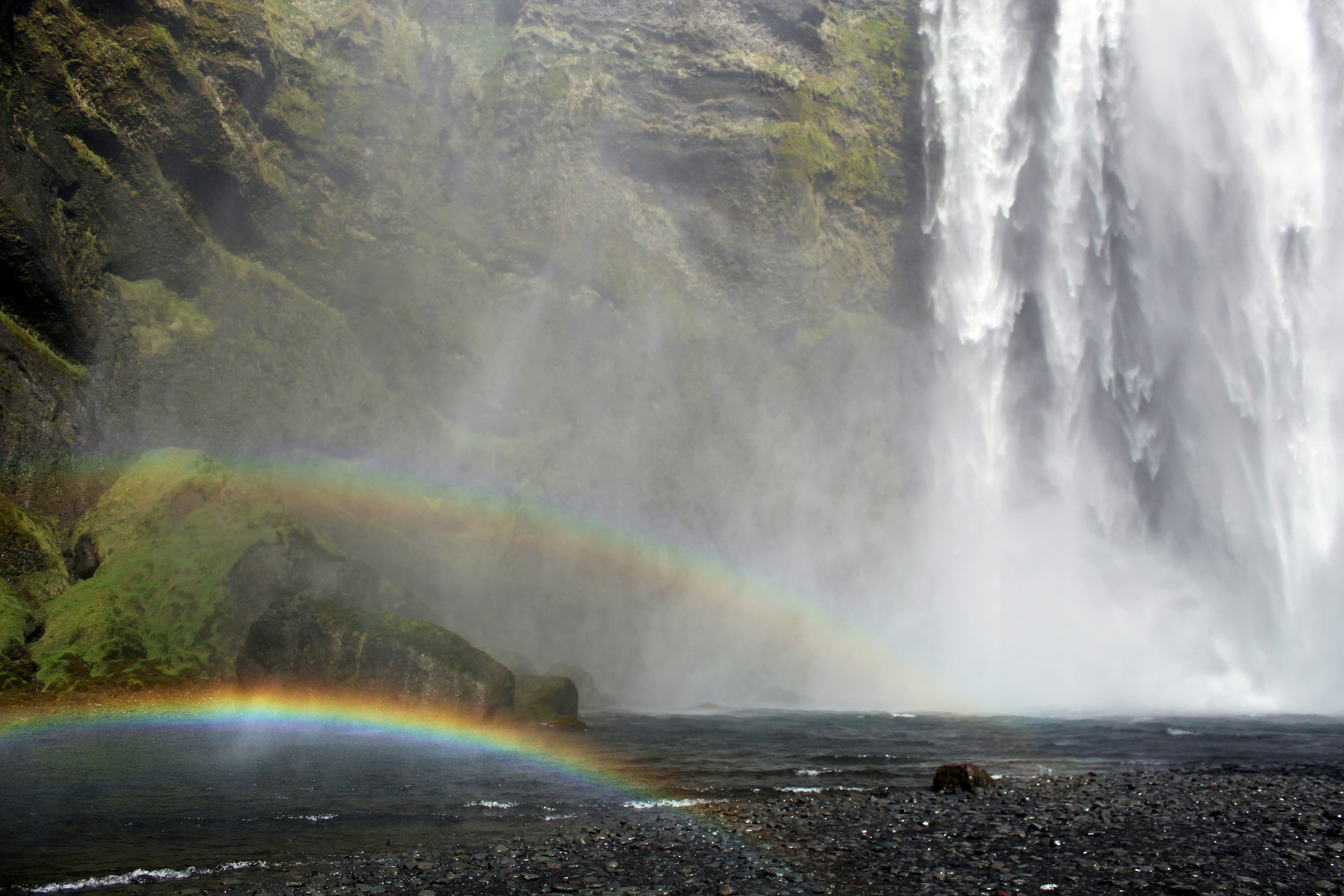 rainbow in the falls