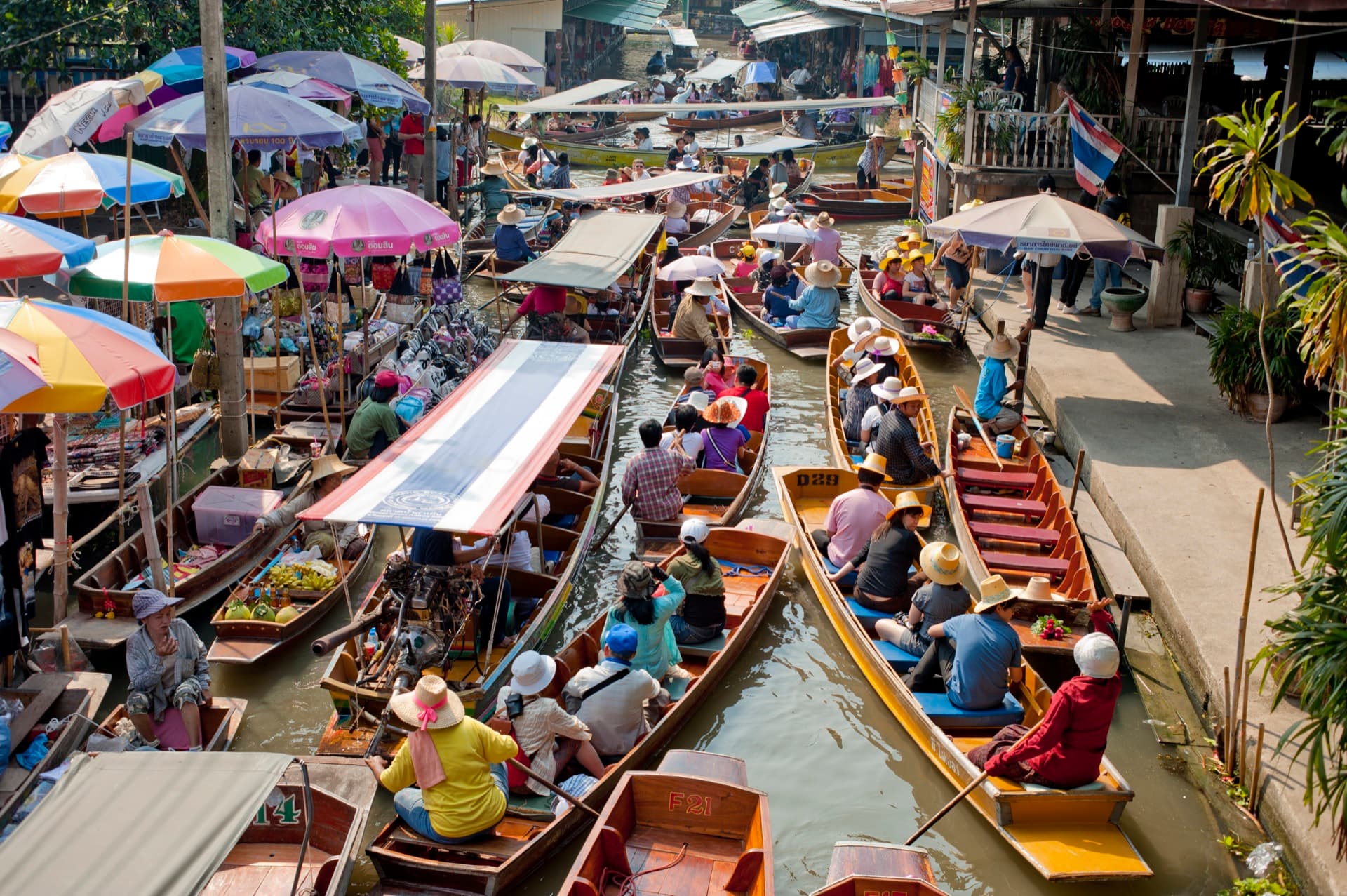 tourist exploring the market