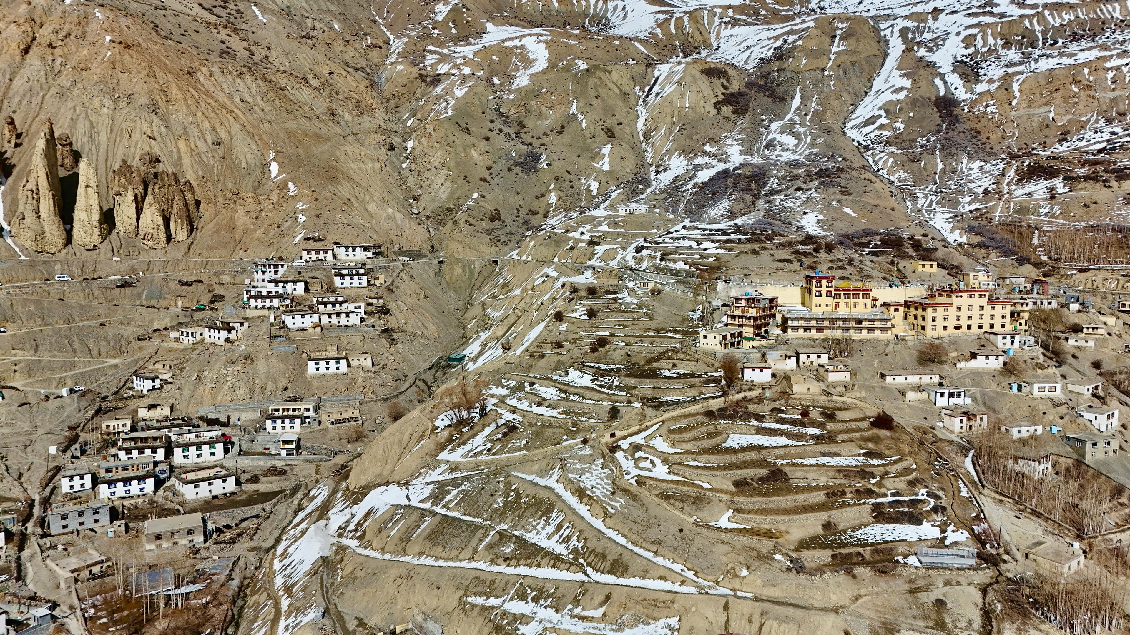 View of Sarchu Village in different daylights