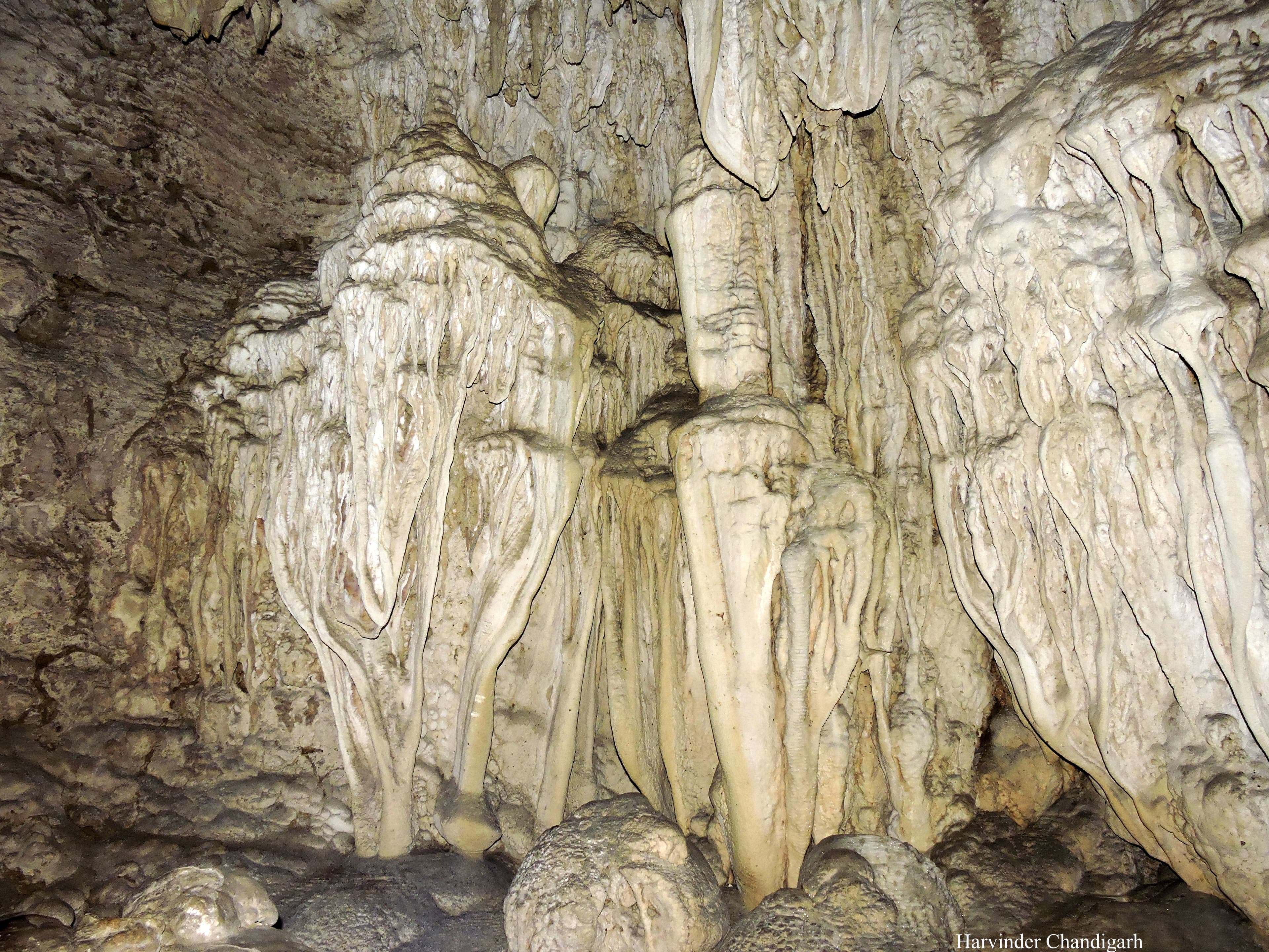 Limestone caves interior