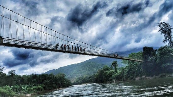 The hanging bridge at Kalasa
