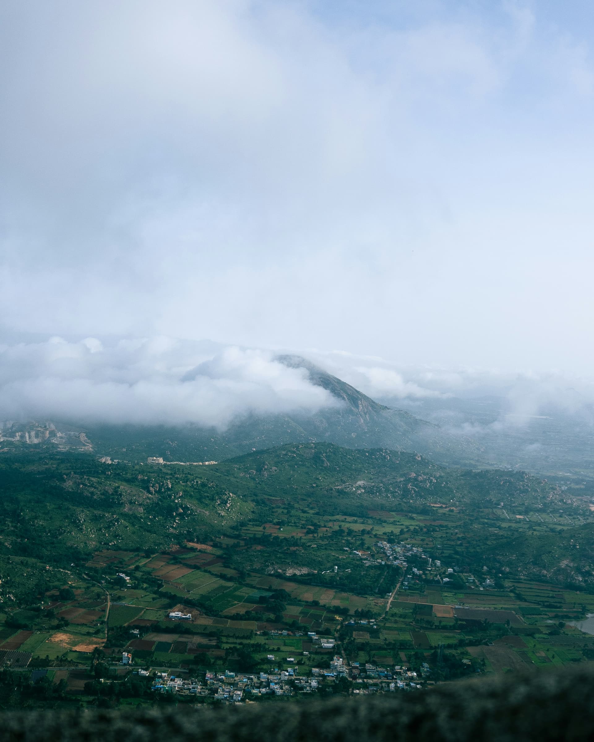 Nandi hills filled with mist