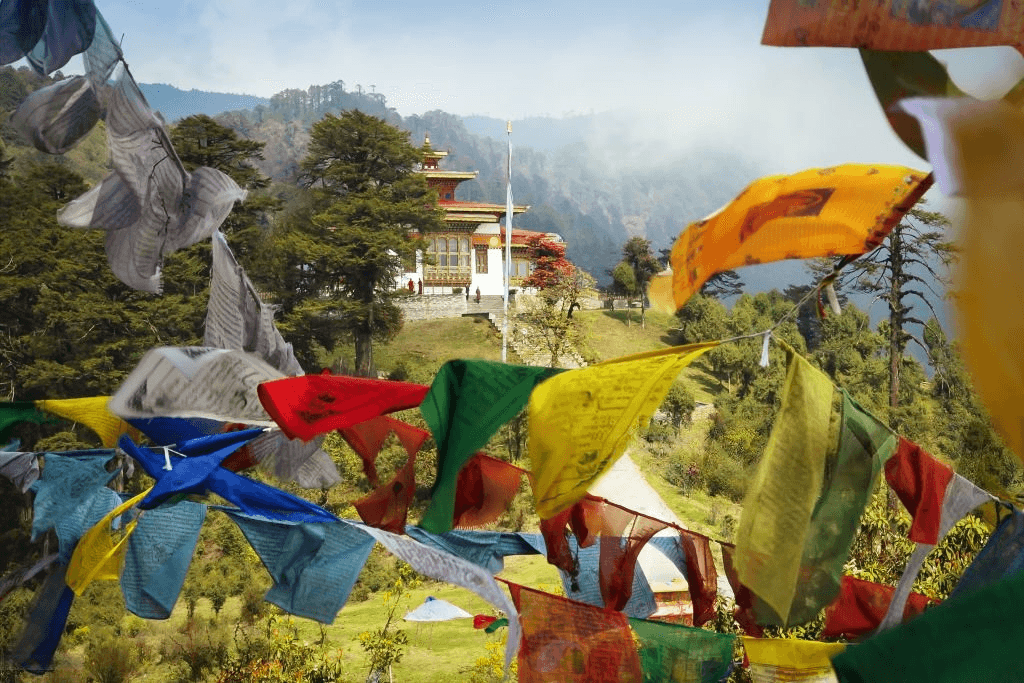 Flags of Dochu La Pass