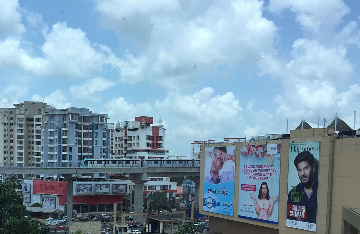 LuLu International Shopping Mall from a metro