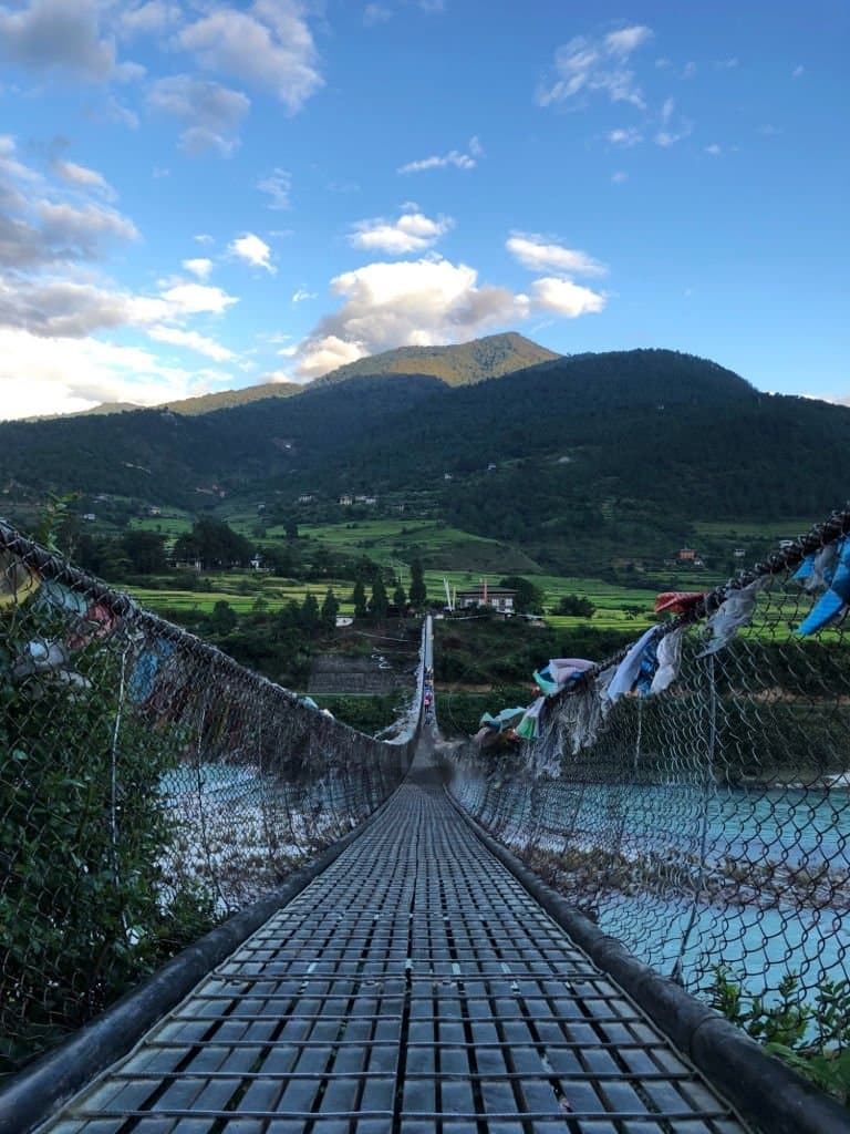Suspension Bridge in summer