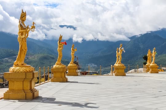 Statues in Kuensel Phodrang