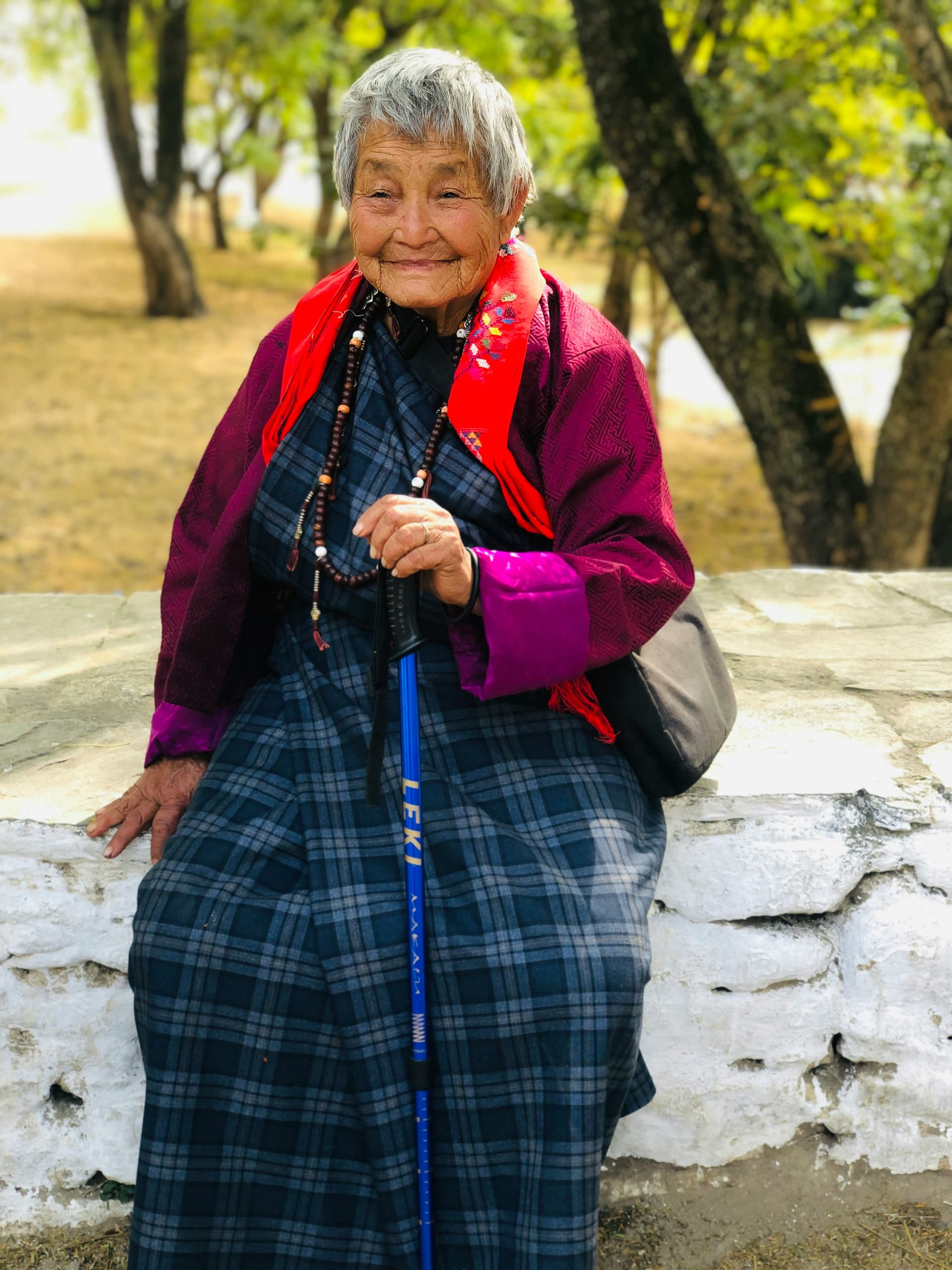 Happy lady in Bhutan