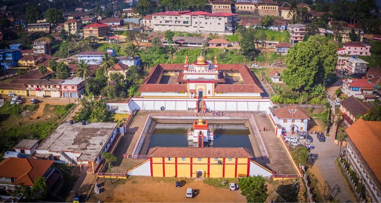 Aerial view of Omkareshwara Temple