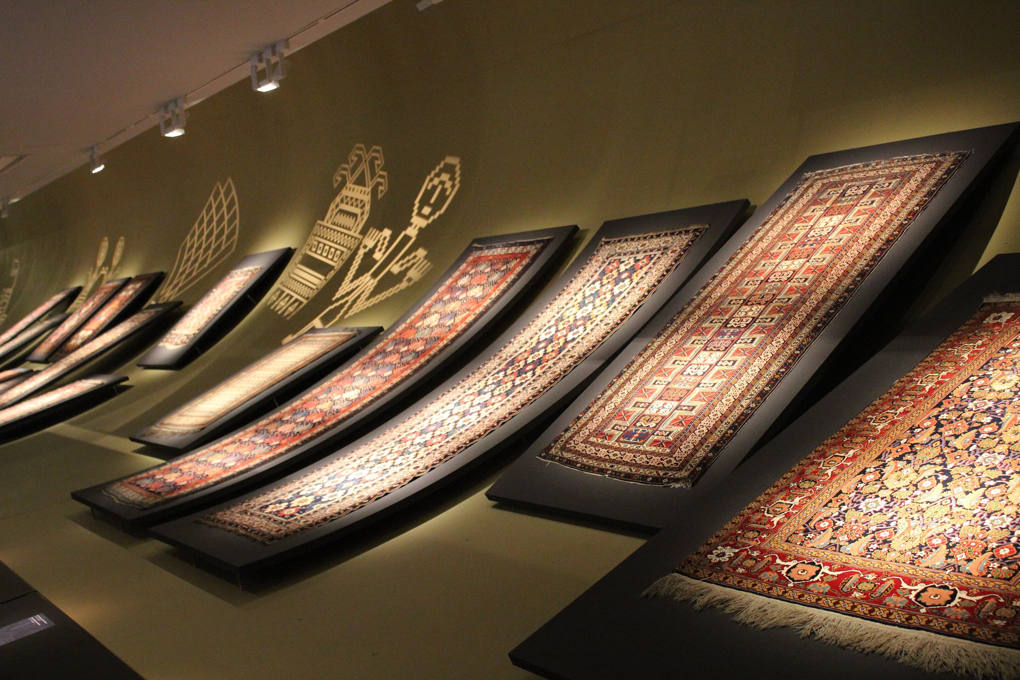 Carpets at display in the museum