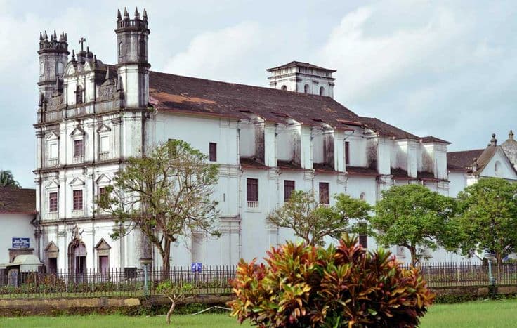 Garden view of Church of St. Francis of Assisi