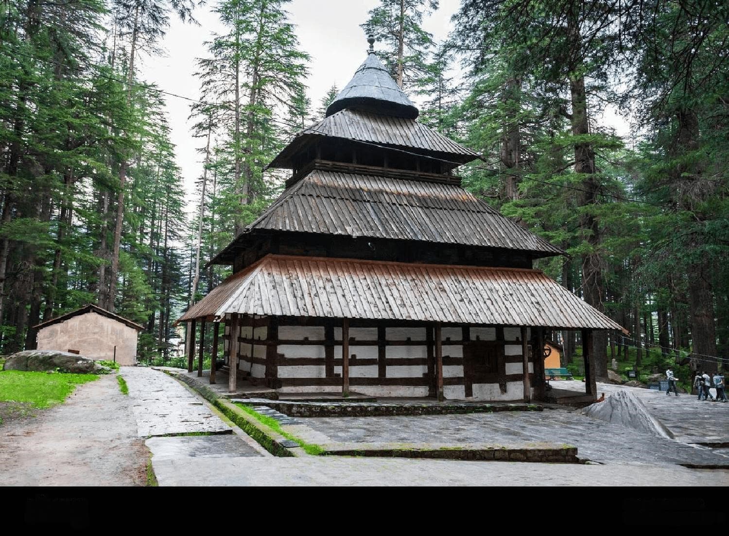Front view of Hidimba Devi Temple in Manali