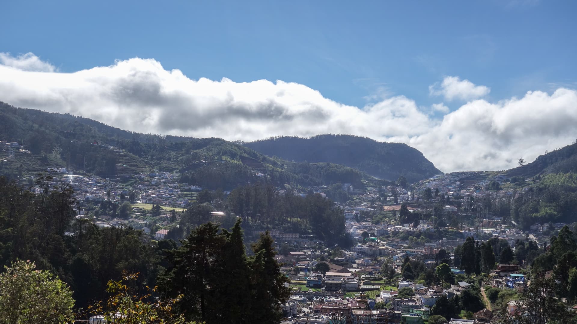 Ooty-Coonoor roadways aerial view