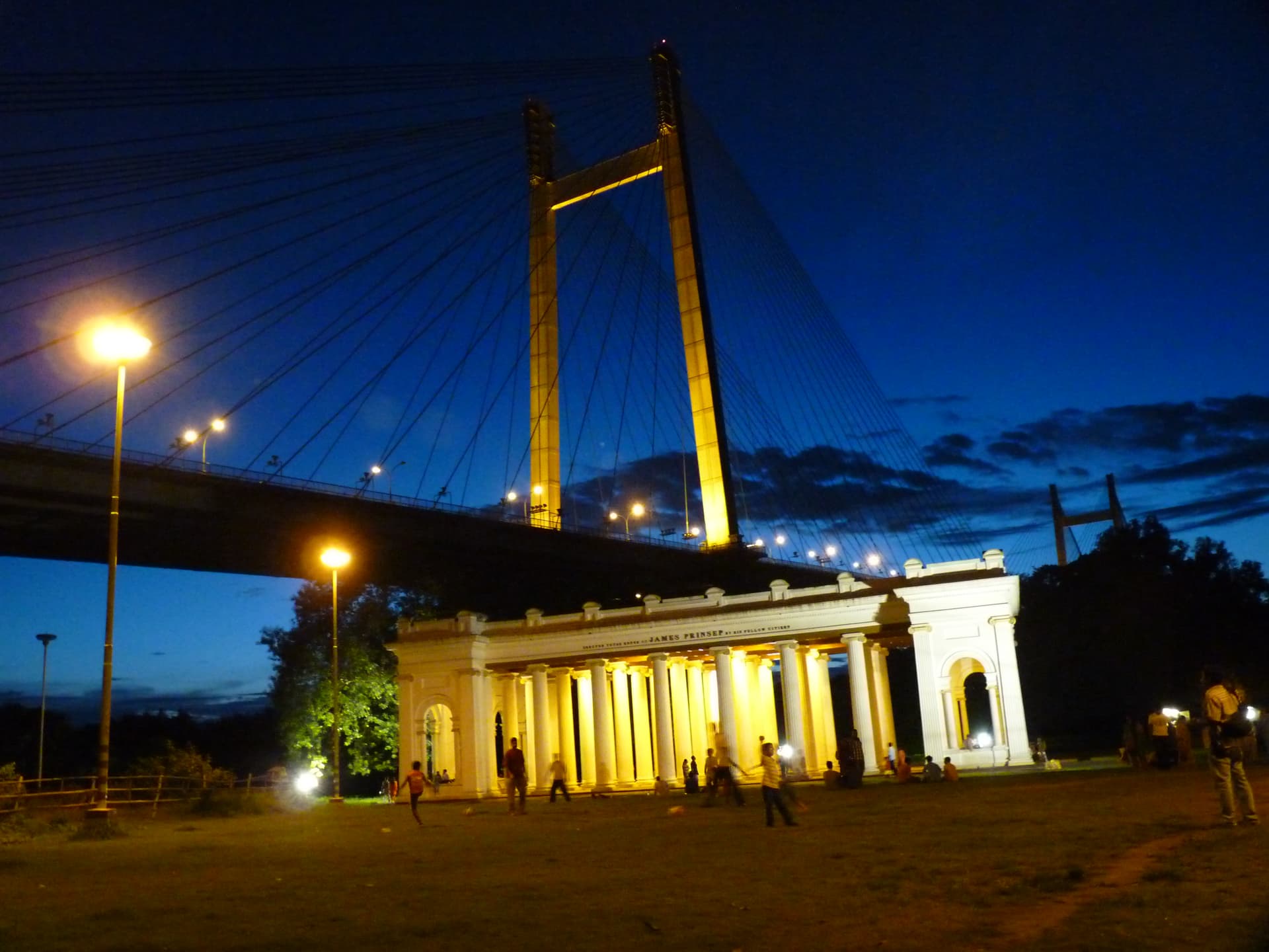 Princep Ghat's iconic colonnade overlooking the river