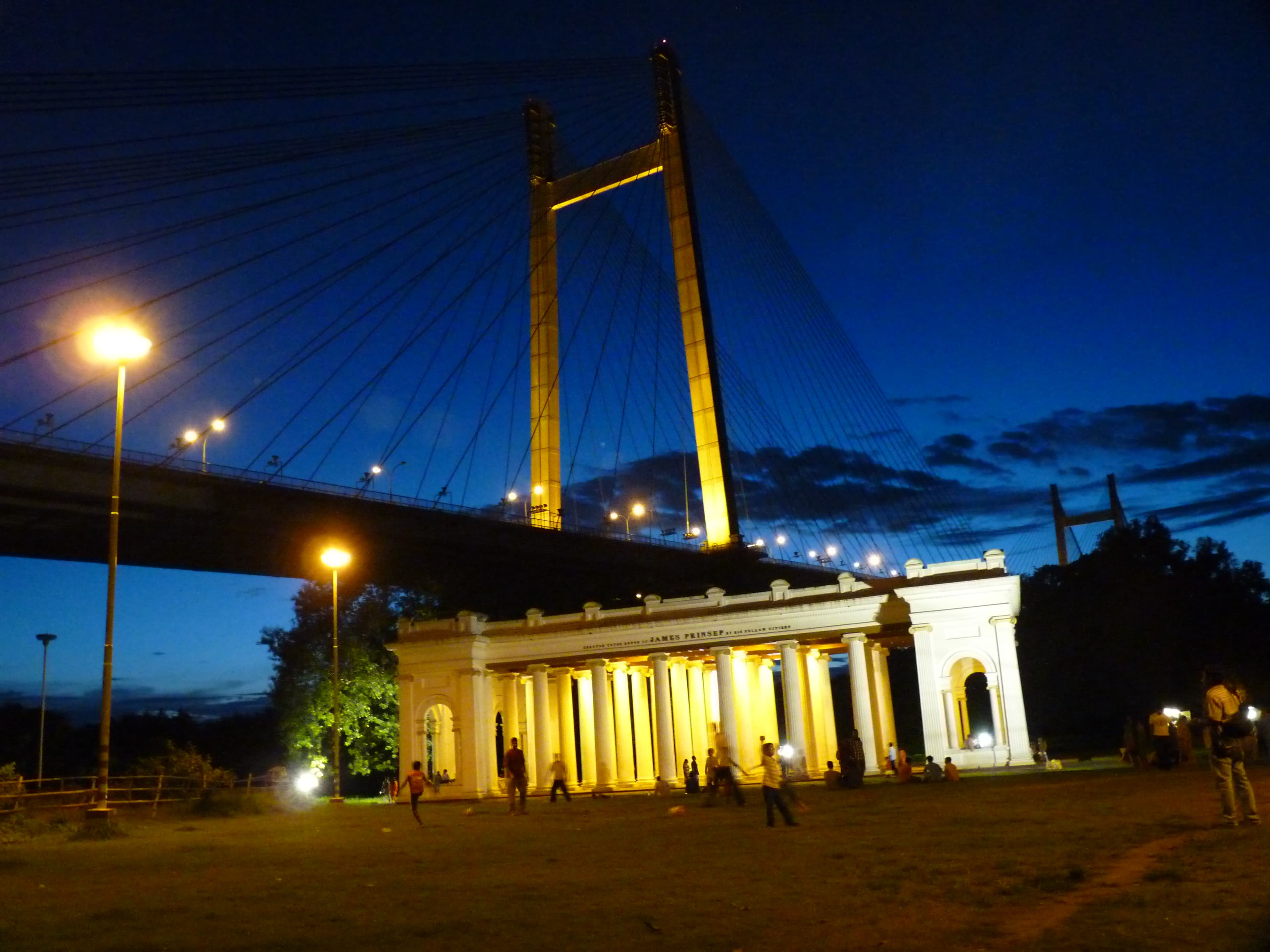 Princep Ghat's iconic colonnade overlooking the river