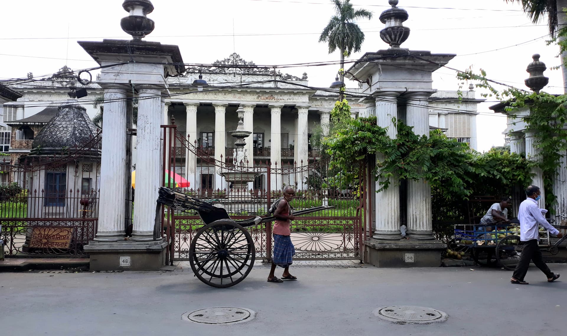 Exterior view of Marble Palace in Kolkata