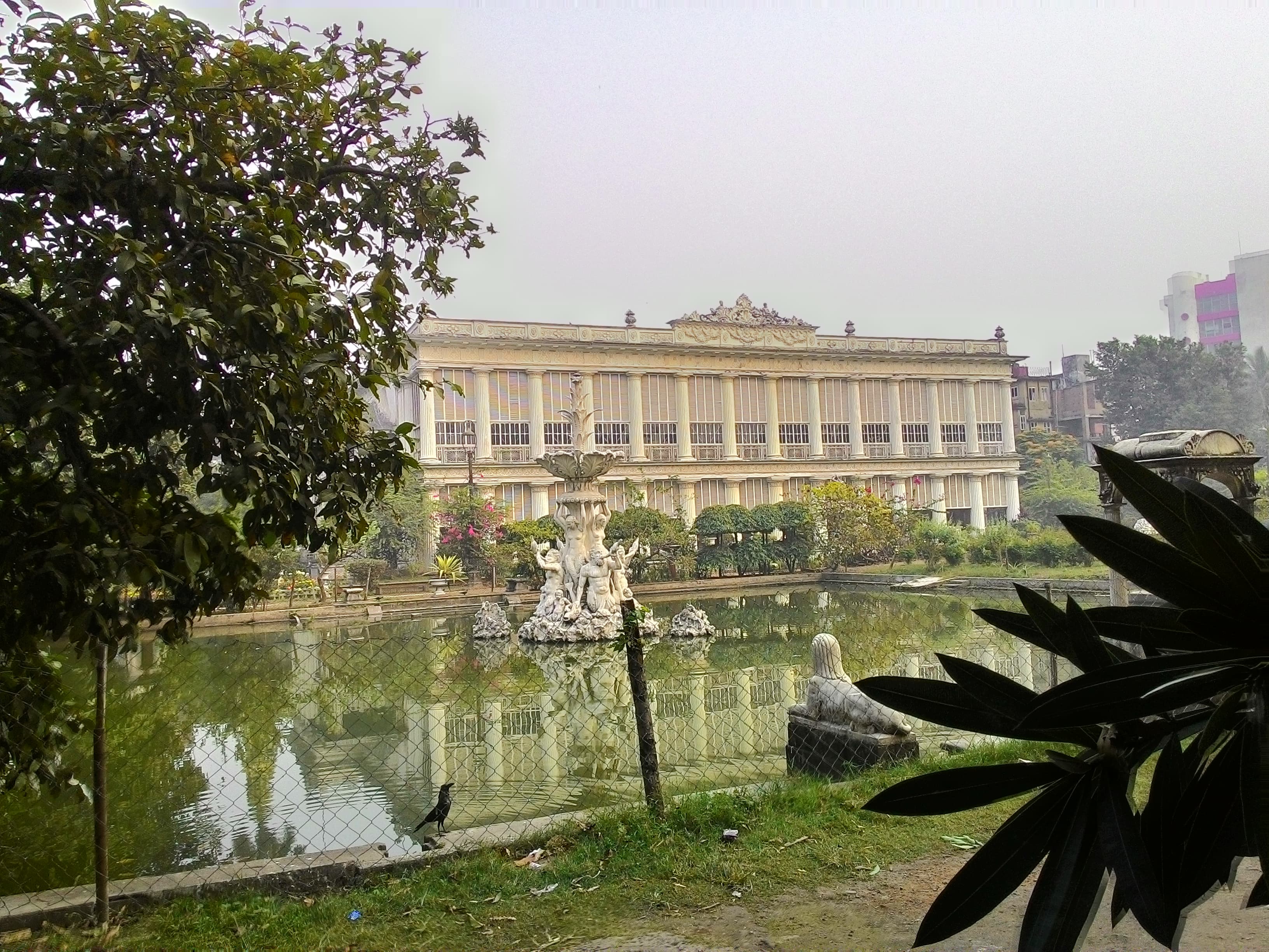 Historical façade of Marble Palace in Kolkata