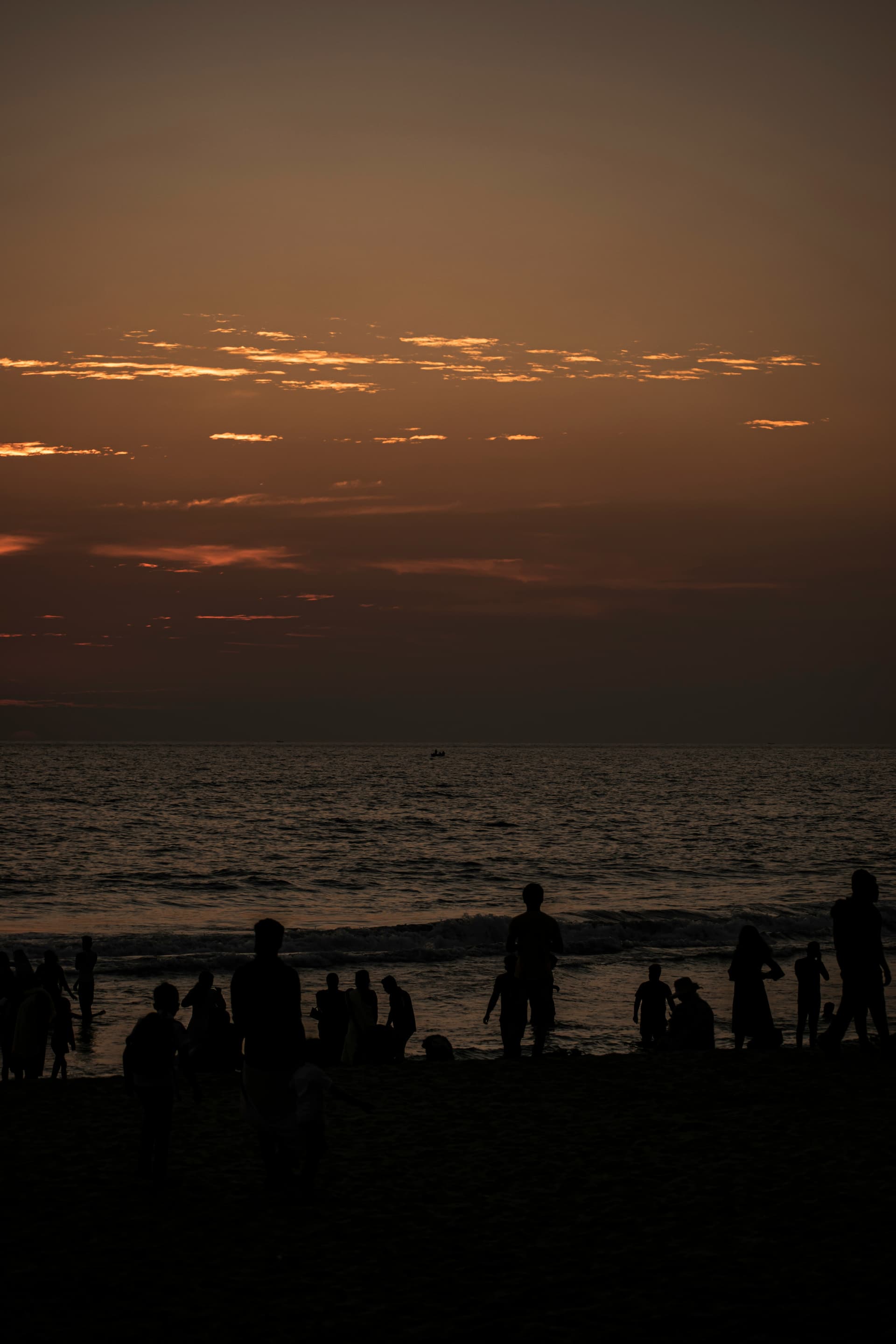 sunset at varkala beach